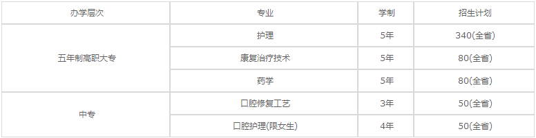 四川护理职业学院2023年招生专业